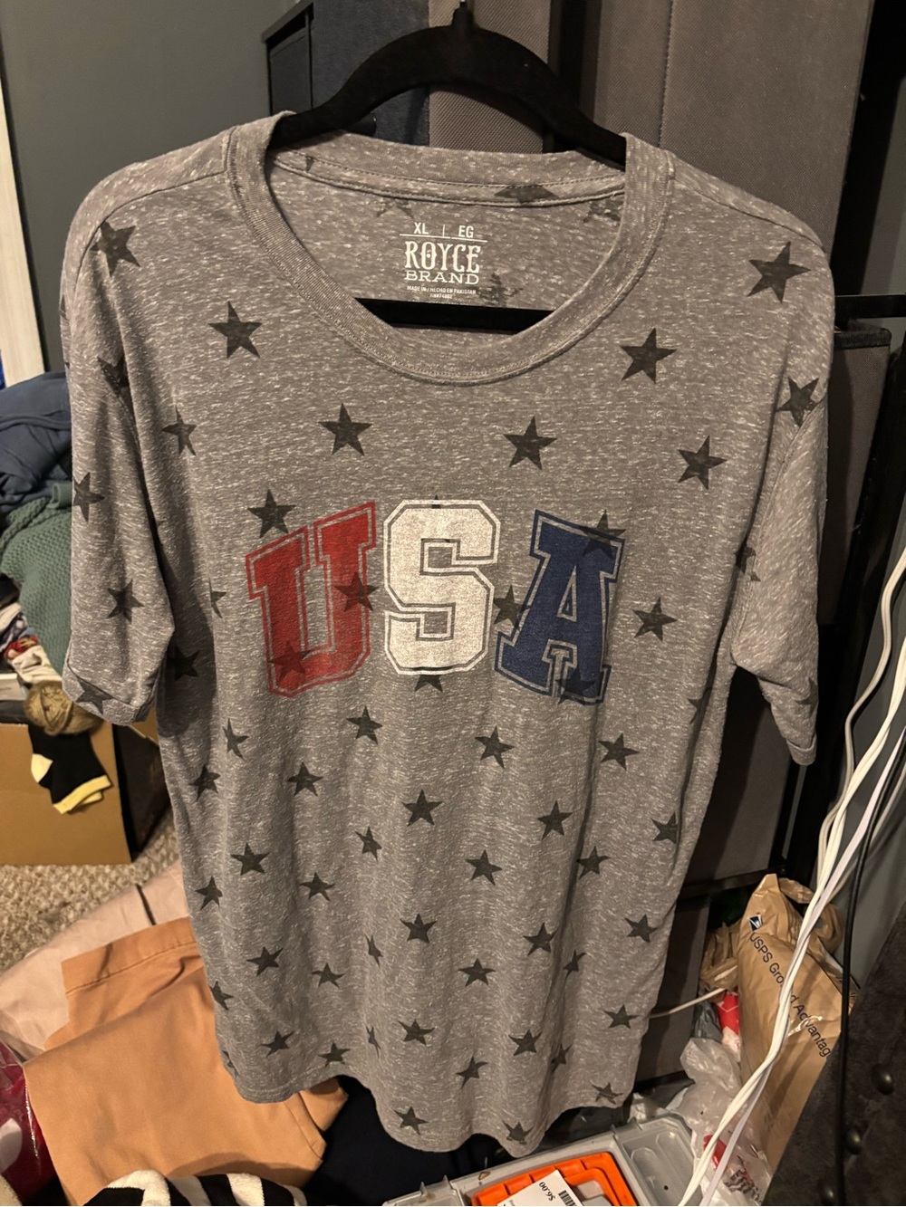 Royce Brand Gray USA Star Graphic Tee xl